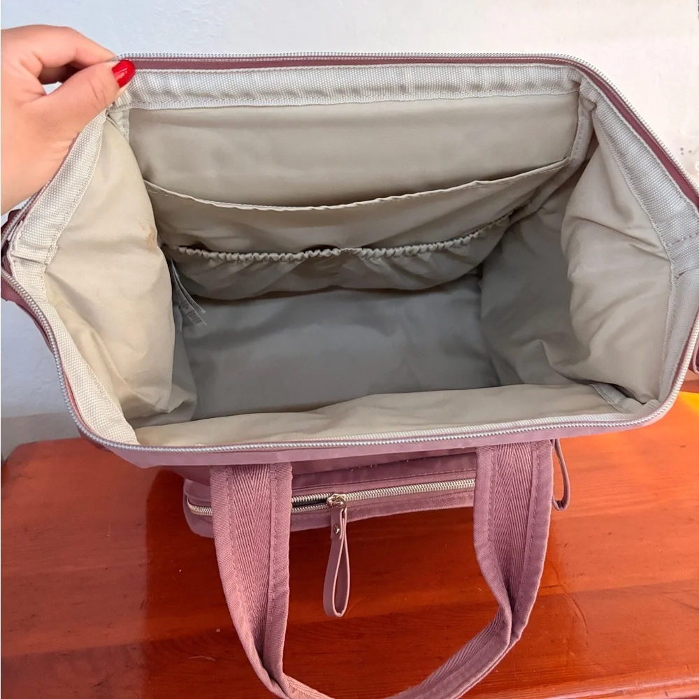 💕SKIP HOP Mainframe Wide Open Diaper Backpack. Dusty Rose